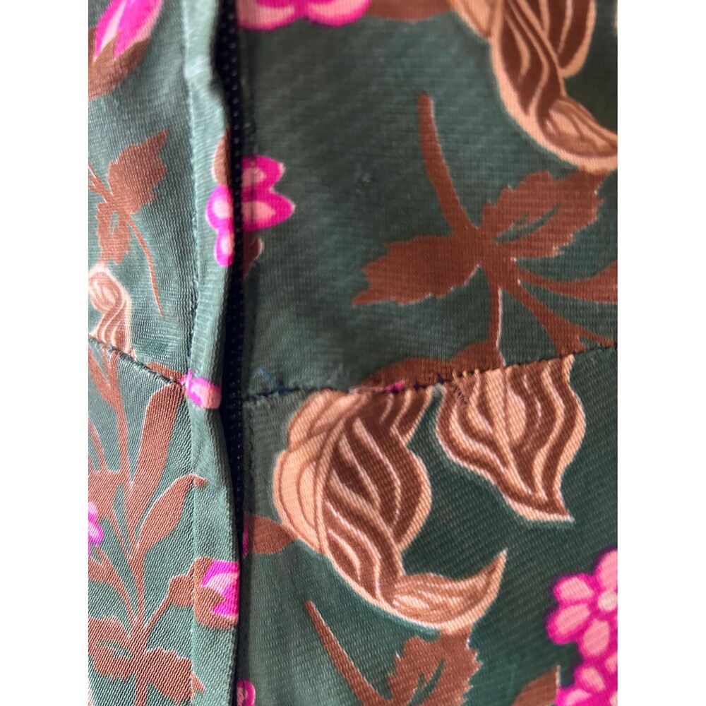 Vintage 1960s Floral Maxi Dress, Lace Trim, Boho Cottagecore Style, Size Large - Picture 6 of 7